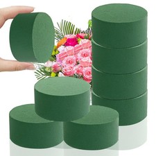 6 Pcs Round Floral Foam Blocks,3 in Green Wet Dry Florist Foam Circles,Artifi...