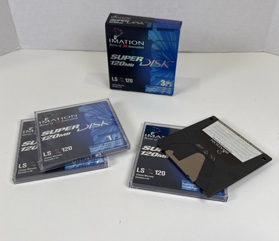 #ad #ad 3 Imation Super Disk 120 MB LS 120 Two New One Used $16.99