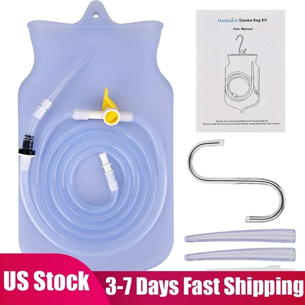 Reusable Silicone Enema Bag Kit 2L Clear Non-Toxic for Detox Coffee Colon Clean
Opens in a new windo
