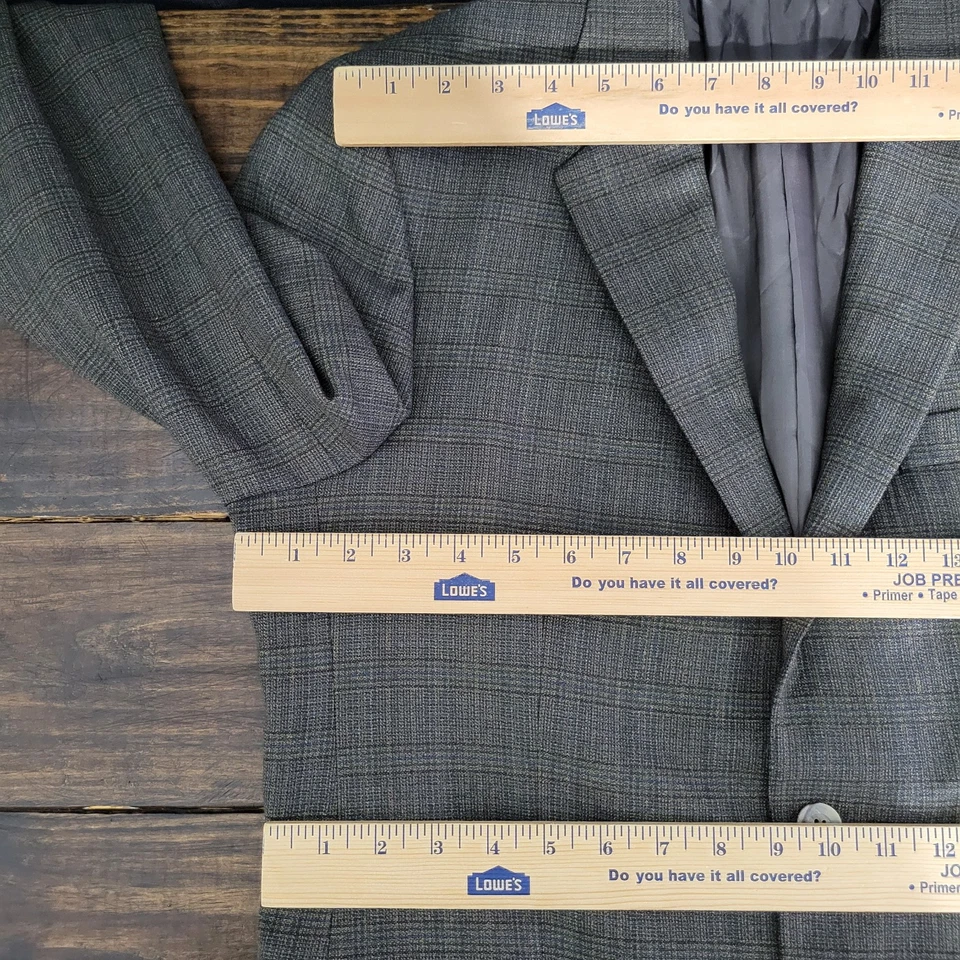 Abrigo Blazer Deportivo Para Hombre Coppley Biella Dos Botones Verde Lana a Cuadros Talla 40S Foto 2 de 4