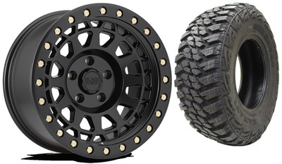 17x9 Black Rhino Primm Wheels 35'' Kanati MT Tires 6X5.5 Chevy Silverado 1500