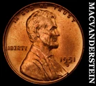 1951-D Lincoln Wheat Cent- Choice Gem Brilliant Uncirculated Luster #i8931
