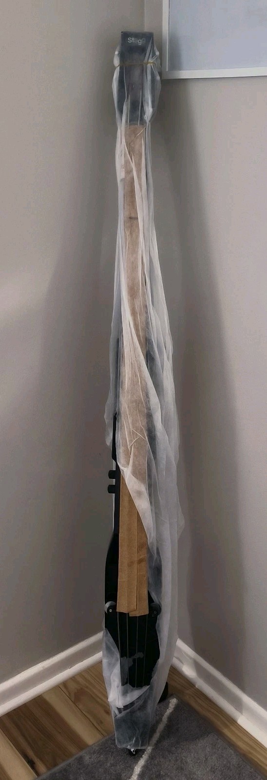 Stagg EDB-3/4 Electric Upright Double Bass 3/4 Size Black with Gigbag READ