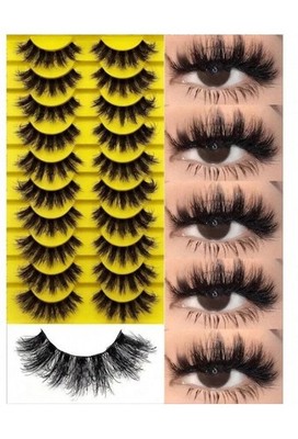 20 Pairs 3D Mink False Eyelashes Natural Fluffy Wispy Extension Lashes