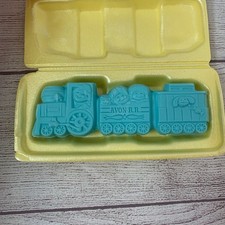 Vintage Avon Soap Train 1982 All Aboard Blue Snap Apart Set of 3 Soaps 1oz Each