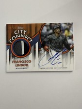 2026 Topps Series 1 Francisco Lindor City Connect Jersey Patch Auto 1/25 Mets