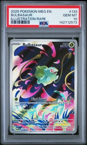 2025 POKEMON MEG EN-MEGA EVOLUTION ILLUSTRATION RARE #133 BULBASAUR PSA 10