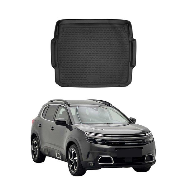 Kofferraummatte Kofferraumwanne FüR Citroen C5 Aircross 2018-2025 Gummi TPE-image