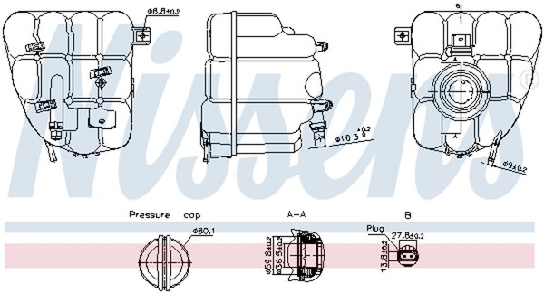 Nissens AusgleichsbehäLter KüHlmittel ** First FIT ** 996255 2,5 Liter FüR VW-image