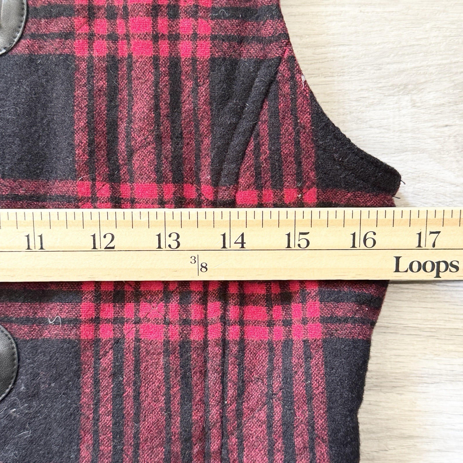 Pendleton Womens XS Red Black Plaid Wool Duffle T… - image 16