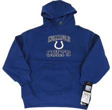 New Indianapolis Colts KIDS Sizes M-L 5/6-7 Blue Pullover Hoodie 38