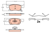TRW GDB2138 BremsklöTze, BremsbeläGe FüR Opel Astra K (B16)