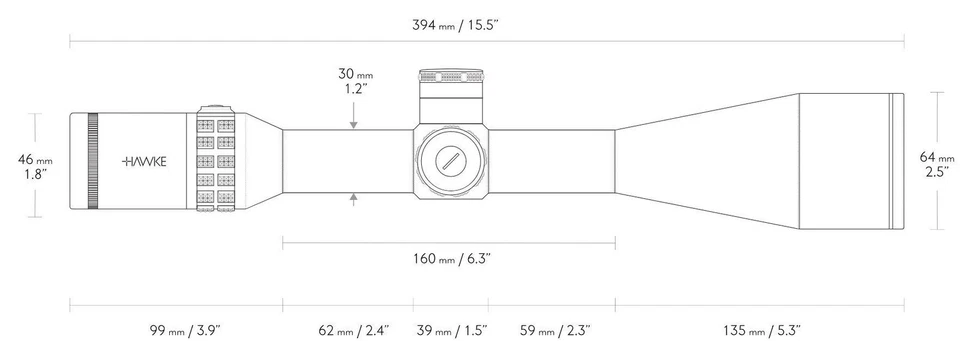 Hawke Sidewinder 30 SF 8-32x56 20x Half Mil Dot Gen II Sidewheel Sunshade 17270 - Image 3 of 4