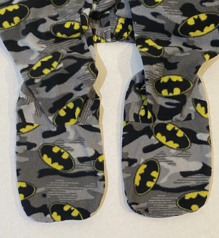 Batman Pyjama Pants with Covered Feet Kids Size 10-12 Gray - Image 3 of 4