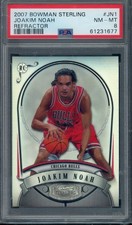 2007-08 Bowman Sterling - Joakim Noah #JN1 Refractor /399 (RC) PSA 8