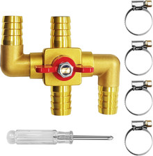 Solid Brass 34 4-way Heater Control Valve Automotive Heater Core Bypass Kit
