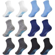 GRPSKCOS Toddler Non Slip Socks 12 Pairs 1-3T, 01 Multicolor- 12