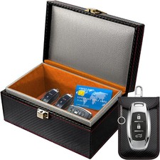 Faraday Box for Car Keys - RFID Signal Blocker, Key Fob Protector, Anti-Theft Ke