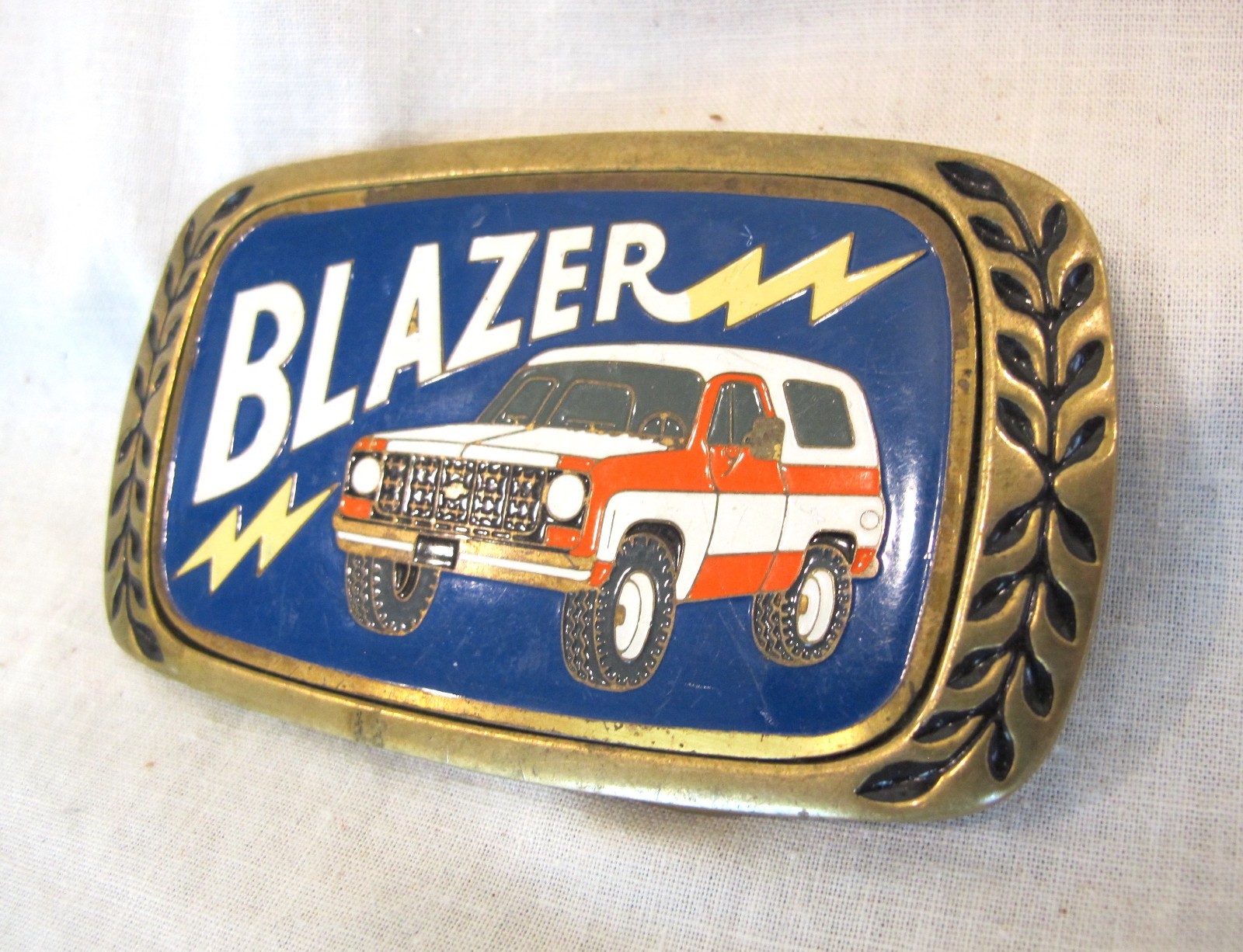 Blazer Belt Buckle AMINCO Heritage Buckles Solid Brass Vtg 1980 Aminco-image