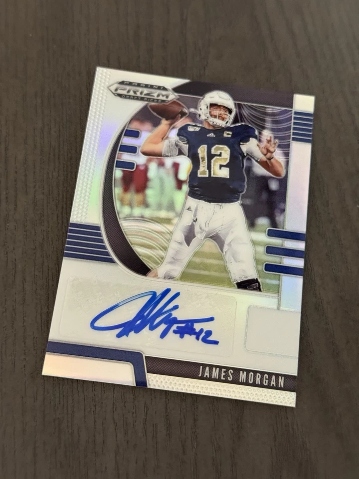 2020 Panini Prizm Draft Picks Rookies Silver Auto #229 JAMES MORGAN Rookie RC - Image 4 of 4