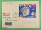 DR WHO 1963 DDR GERMANY FDC REGISTERED SPACE SHEET LR35964