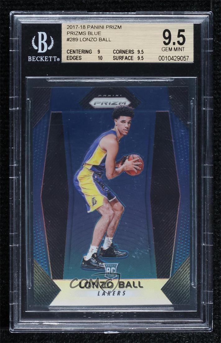 2017-18 Panini Prizm Blue Prizm 148/199 Lonzo Ball #289 BGS 9.5 GEM MINT hs9