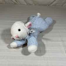 Vintage Eden Blue Terry Waffle Thermal Plush Floppy Lamb Sheep 11" Lovey READ