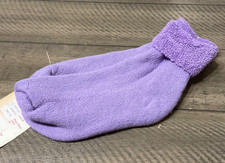 NWT VTG Ladies Sport Socks Terry Cloth Cuff  Purple Thick Roll Up NOS 1980's