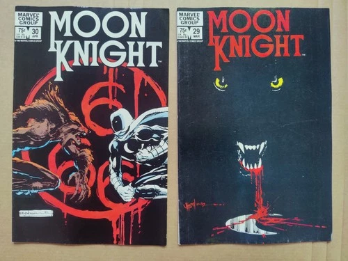 Moon Knight 29 30 Midgrade Lot 1983 Werewolf by Night Bill Sienkiewicz (3)