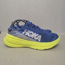 HOKA ONE ONE CARBON X MEN'S RUNNING YOGA TRAINERS YELLOW /BLUE UK8.5 EU42