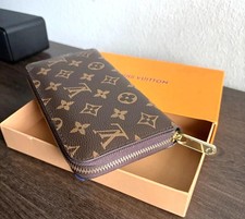 AUTHENTIC LOUIS VUITTON MONOGRAM ZIPPY WALLET ZIP AROUND LONG PURSE BROWN
