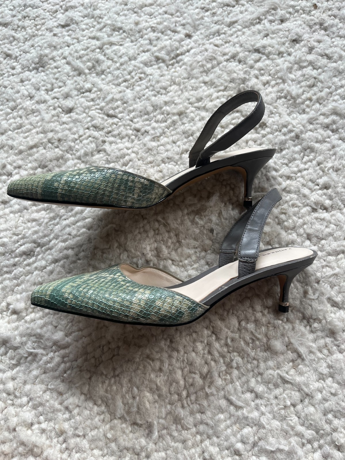 Katherine Kelly Python Slingback Pumps Heels Kitt… - image 2