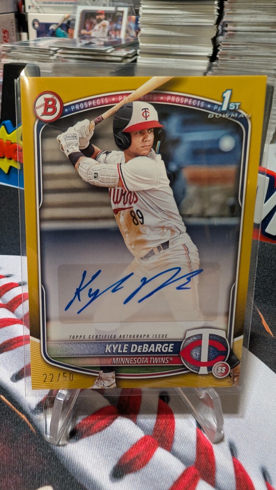 2025 Bowman - KYLE DEBARGE - Bowman 1st Gold AUTO #/50 - Twins #BPA-KD