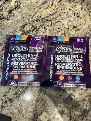 Clean Nutraceuticals Infinity One Urolithin-A NR Resveratrol BUNDLE 