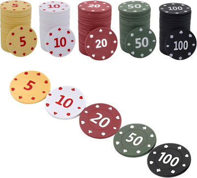 100 Stück Pokerchips Jetons Casino Chips