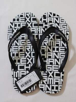 Mens Armani Exchange White Flip Flops Size 9.5 ARMANI EXCHANGE Men main image 4