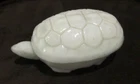 Vintage White Milk Glass Turtle Vanity Trinket Pin Dish~NR!
