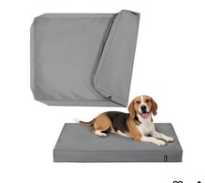 Waterproof Dog Bed Cover Replacement Washable Large - 36"x 27"x 3" - Grey