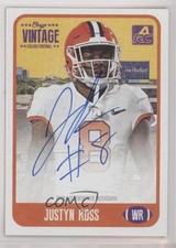 2021 Onyx Vintage College Auto Blue Ink /400 Justyn Ross #CAJR Auto 02l6