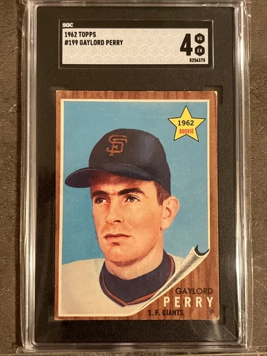 🔥🟧Gaylord Perry⬛️🔥 1962 Topps #199 SGC 4 Rookie Card HOF Vintage Giants