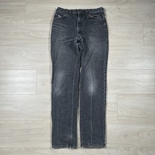 Vintage Lee Riders Jeans Mens 30x32 Black Dark Wash Straight Leg Union USA 90s