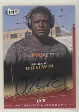 2015 Sage Hit Auto Red Malcom Brown #A29 Auto uk2