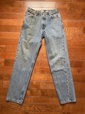 Vintage Calvin Klein Jeans Womens 30 Blue Light Wash Regular Straight Distressed
