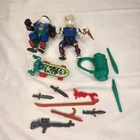 Vintage TMNT Lot - Teenage Mutant Turtles - Casey Jones weapons, Usagi, Khan fig