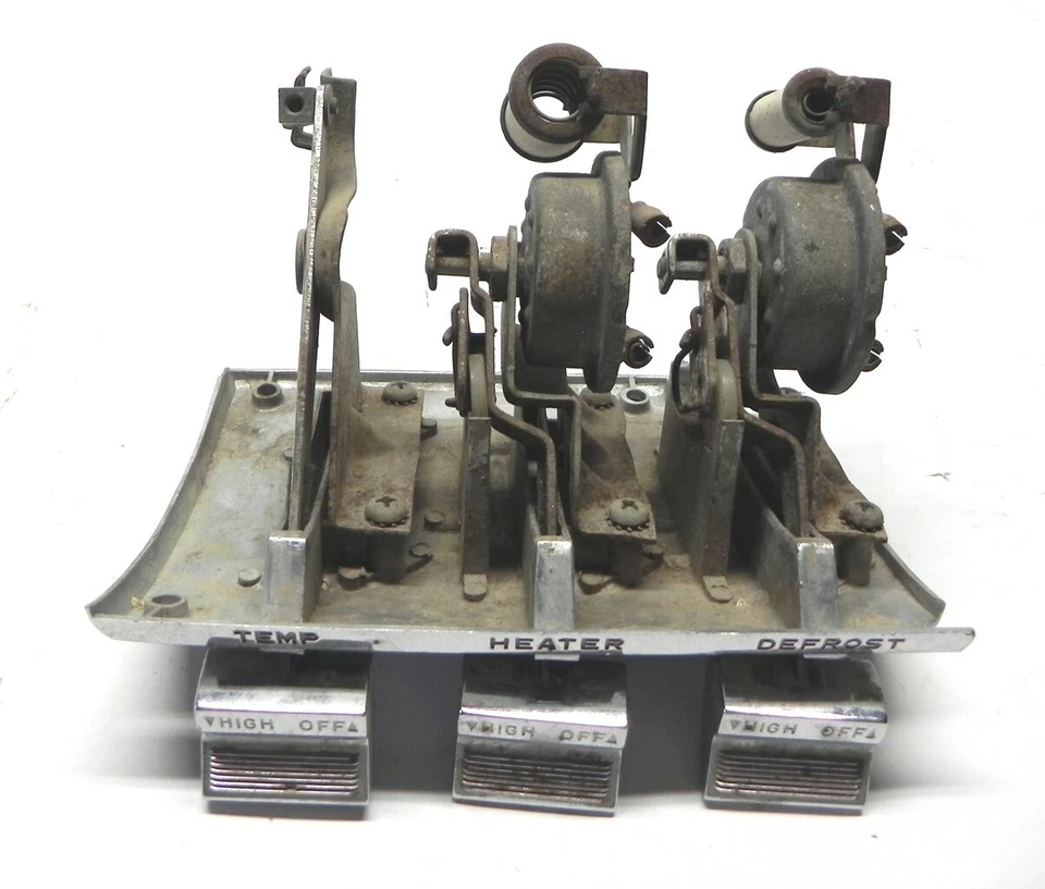 1956 CHRYSLER NEW YORKER IMPERIAL DASHBOARD HEATER CONTROL PANEL MOPAR #1604232 - Image 3 of 4