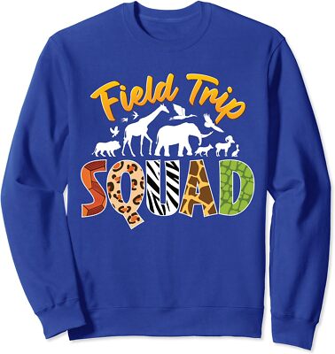 Zoo Field Trip Squad Matching Teacher Students Unisex Crewneck Sweatshirt