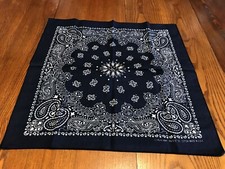 VTG Antique NOS HAV-A-HANK NAVY BLUE Cotton Biker BANDANA Handkerchief