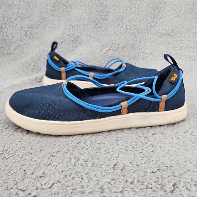 Teva Womens Slip On Shoes Sz Navy Blue Fabric Mary Jane Outdoor Casual  - Main Image