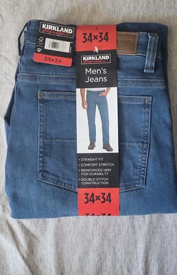 Kirkland straight fit  Men's Jeans (34×34)  5 Pocket Comfort Strectch