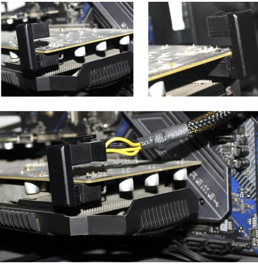 Angled 6/ 8-Pin PC PSU Power 180 Degree GPU PCI Express Power Connector PCIE GPU - Image 3 of 4
